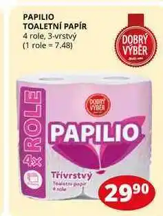 Flop Papilio toaletní papír 4 role, 3-vrstvý nabídka