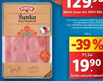 Lidl Šunka nejvyšší jakosti, 100 g nabídka