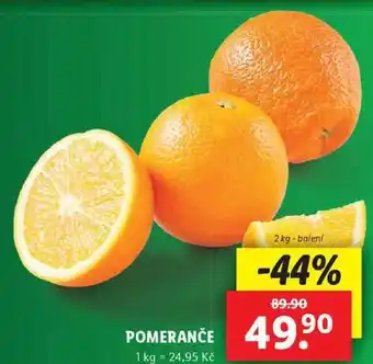 Lidl Pomeranče, 2 kg nabídka