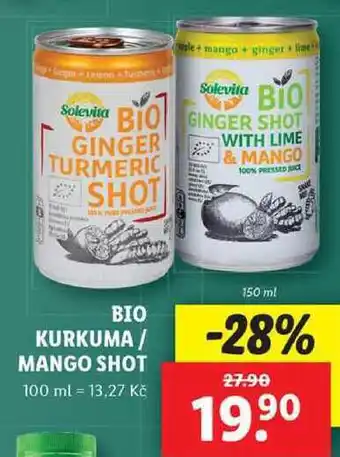 Lidl Bio kurkuma/mango shot, 150 ml nabídka