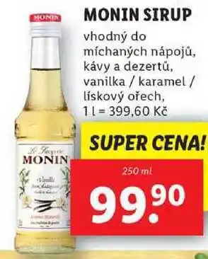 Lidl Monin sirup, 250 ml nabídka