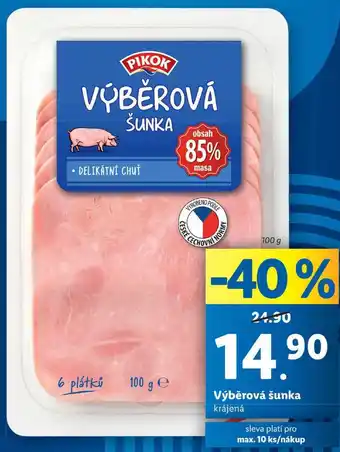 Lidl Výběrová šunka, 100 g nabídka