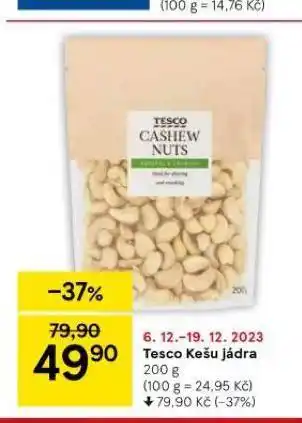 Tesco Tesco kešu jádra nabídka