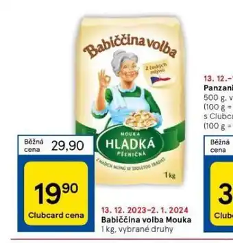 Tesco Babiččina volba mouka nabídka