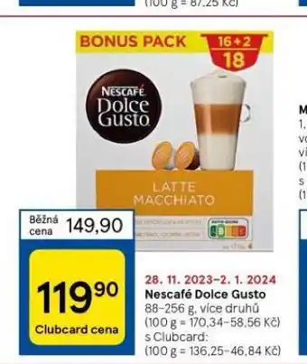 Tesco Nescafé dolce gusto nabídka