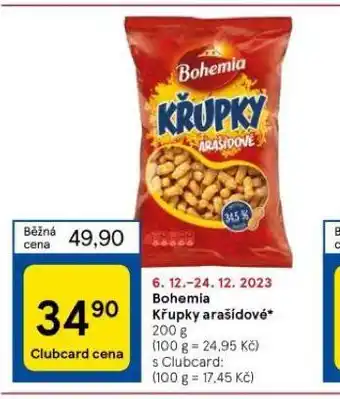 Tesco Bphemia křupky arašídové nabídka