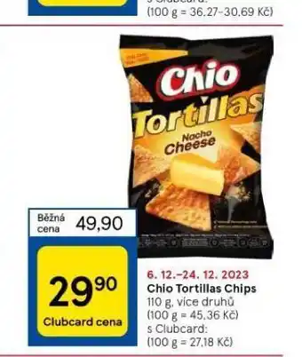 Tesco Chio tortillas chips nabídka