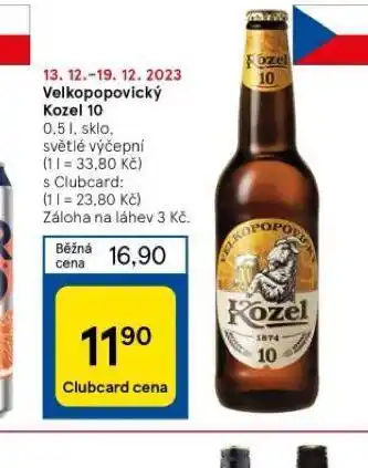 Tesco Pivo velkopopovický kozel 10 nabídka