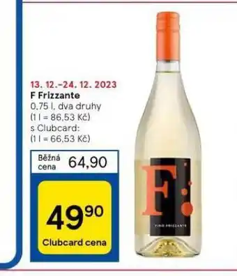 Tesco F frizzante nabídka