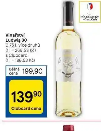 Tesco Vinařství ludwig 30 nabídka