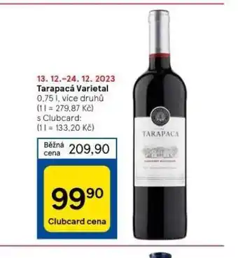 Tesco Tarapacá varietal nabídka