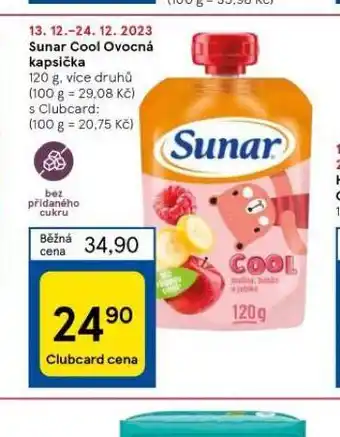 Tesco Sunar cool ovocná kapsička nabídka