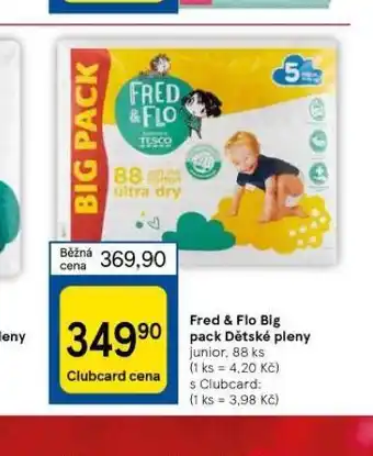 Tesco Fred & flo dětské pleny nabídka