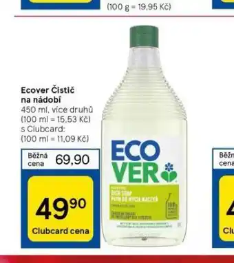 Tesco Ecover čistič na nádobí nabídka