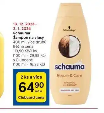 Tesco Schauma šampon nabídka