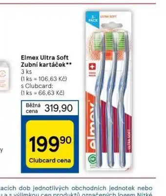 Tesco Elmex ultra soft zubní kartáček nabídka
