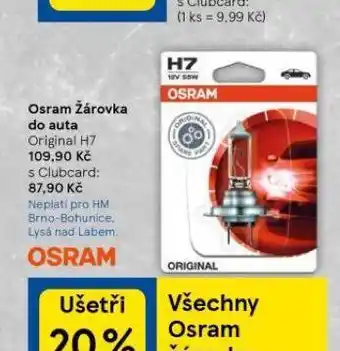 Tesco Osram žárovka do auta h7 nabídka