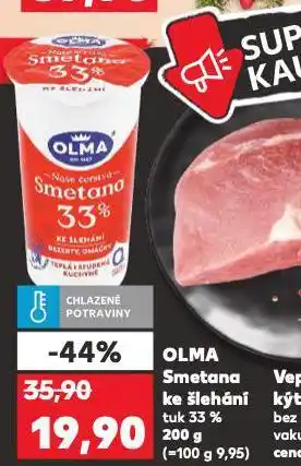 Kaufland Olma smetana ke šlehání 33% nabídka