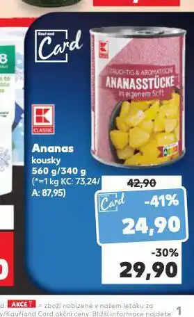 Kaufland Ananas kousky nabídka