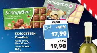 Kaufland Schogetten čokoláda nabídka