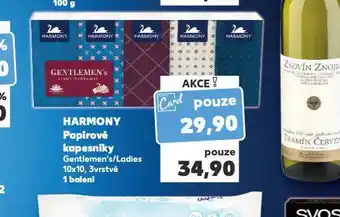 Kaufland Harmony papírové kapesníky nabídka