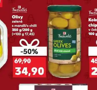 Kaufland Olivy zelené s mandlí / s chilli nabídka