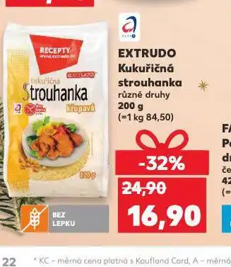 Kaufland Extrudo kukuřičná strouhanka nabídka