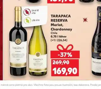 Kaufland Tarapaca reserva chardonnay nabídka