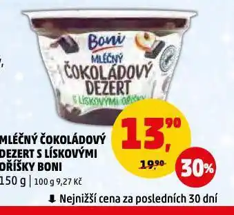 Penny Market Mléčný čokoládový dezert s lískovými oříšky nabídka