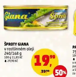 Penny Market Šproty giana nabídka