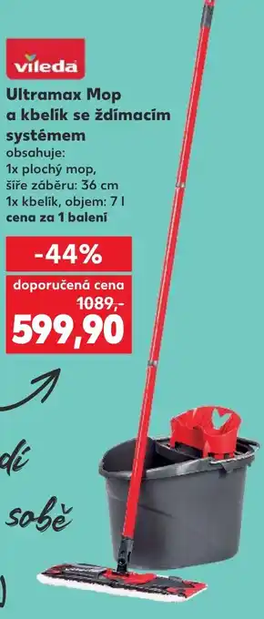 Kaufland vileda Ultramax Mop a kbelík se ždímacím systémem nabídka