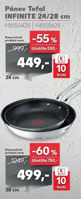Kaufland Pánev Tefal INFINITE 24/28 cm nabídka