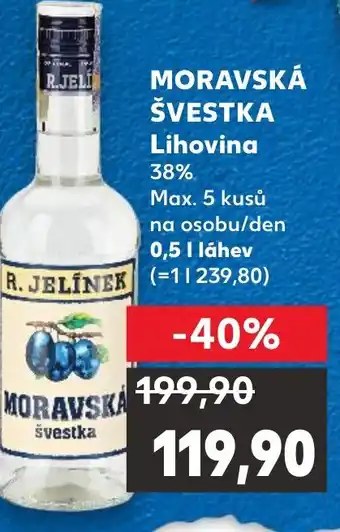 Kaufland MORAVSKÁ ŠVESTKA Lihovina nabídka