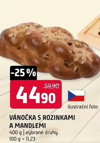 Terno VÁNOČKA S ROZINKAMI A MANDLEMI nabídka