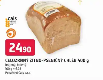 Trefa CELOZRNNÝ ŽITNO-PŠENIČNÝ CHLÉB 400 g nabídka