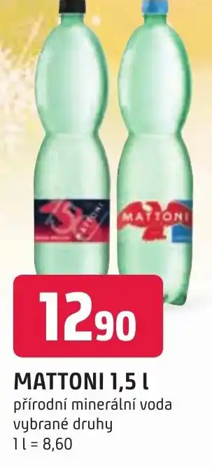 Trefa MATTONI 1,5 L nabídka