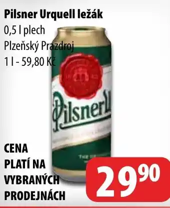 Partner Maloobchodní síť Pilsner Urquell ležák nabídka