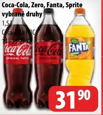 Partner Maloobchodní síť Coca-Cola, Zero, Fanta, Sprite vybrané druhy nabídka