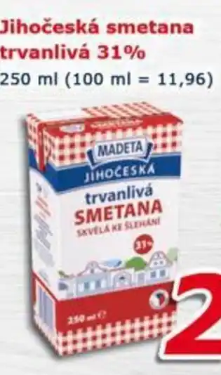 ESO MARKET Jihočeská smetana trvanlivá 31% nabídka