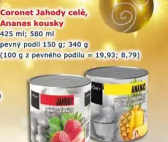 Coronet Jahody celé, Ananas kousky