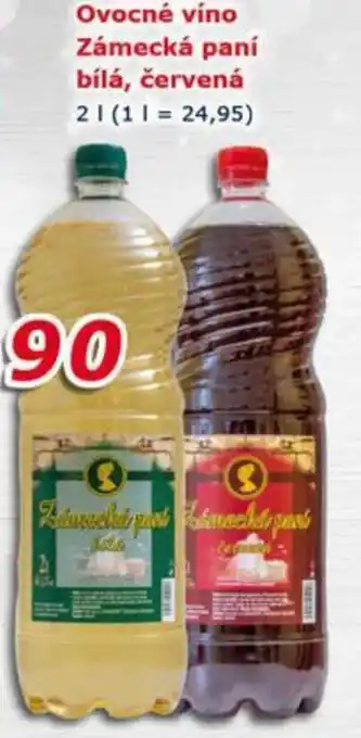 ESO MARKET Ovocné víno Zámecká paní bílá, červená 2 l. nabídka