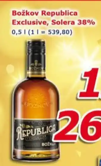 ESO MARKET Božkov Republica Exclusive, Solera 38% nabídka