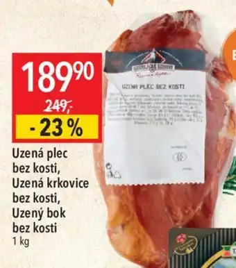 Globus Uzená plec bez kosti, Uzená krkovice bez kosti, Uzený bok bez kosti 1 kg nabídka