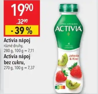 Globus Activia nápoj nabídka