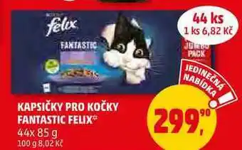 Penny Market Kapsičky pro kočky fantastic felix, 44x 85 g nabídka