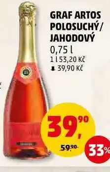 Penny Market Graf artos polosuchý/ jahodový, 0,75 l nabídka
