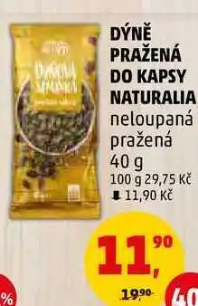 Penny Market Dýně pražená do kapsy naturalia neloupaná pražená, 40 g nabídka