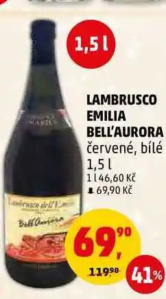 Penny Market Lambrusco emilia bell'aurora červené, 1,5 l nabídka