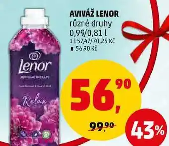Penny Market Aviváž lenor různé druhy, 0,99/0,81 l nabídka