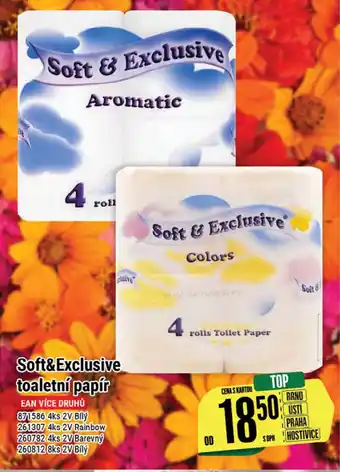 Tamda Foods Soft&Exclusive toaletní papír nabídka